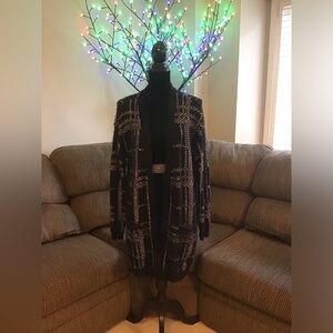 Dex Long Open Cardigan Size M